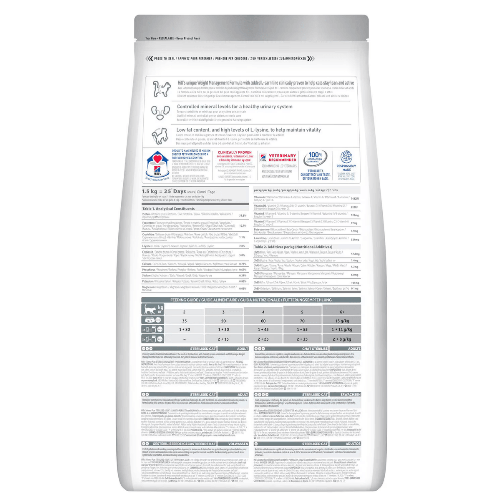 Hill's Science Plan Somonlu Kısırlaştırılmış Yetişkin Kedi Maması 3 Kg