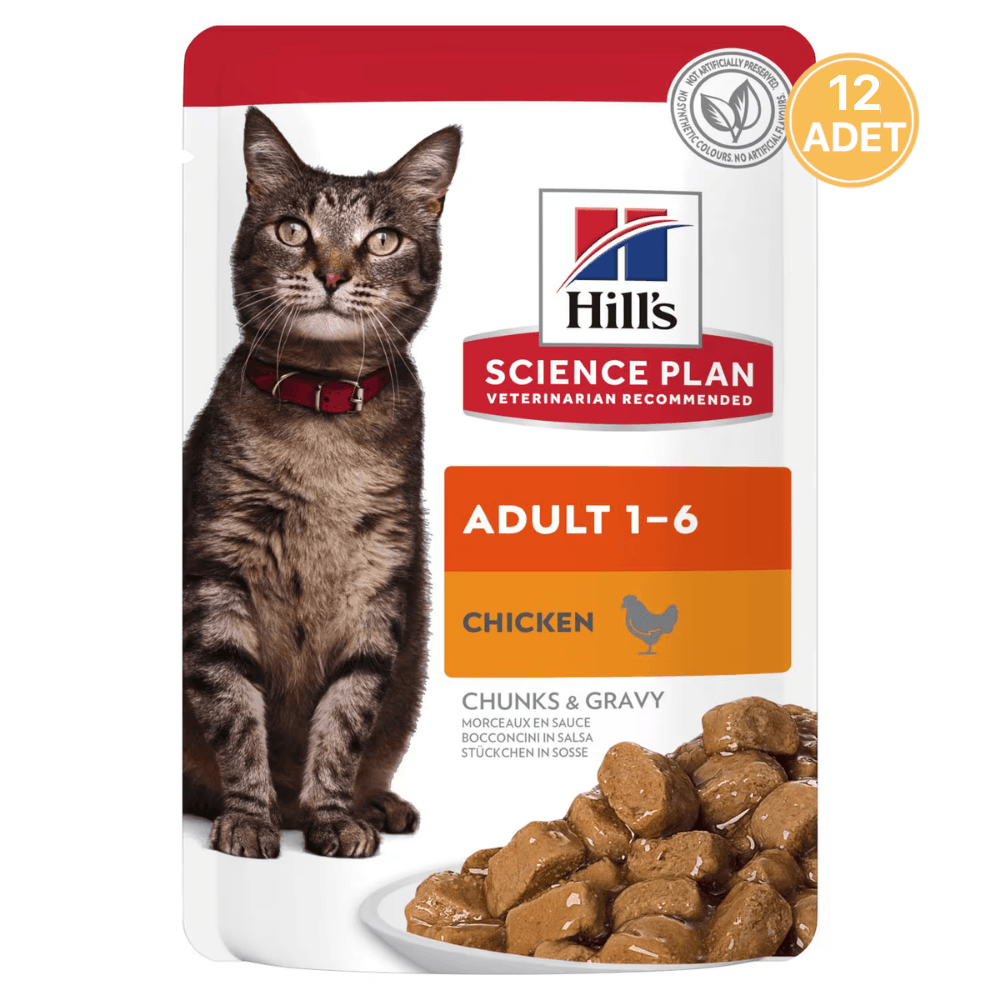 Hill's Pouch Tavuklu Yetişkin Kedi Konservesi 85 Gr (12 Adet)