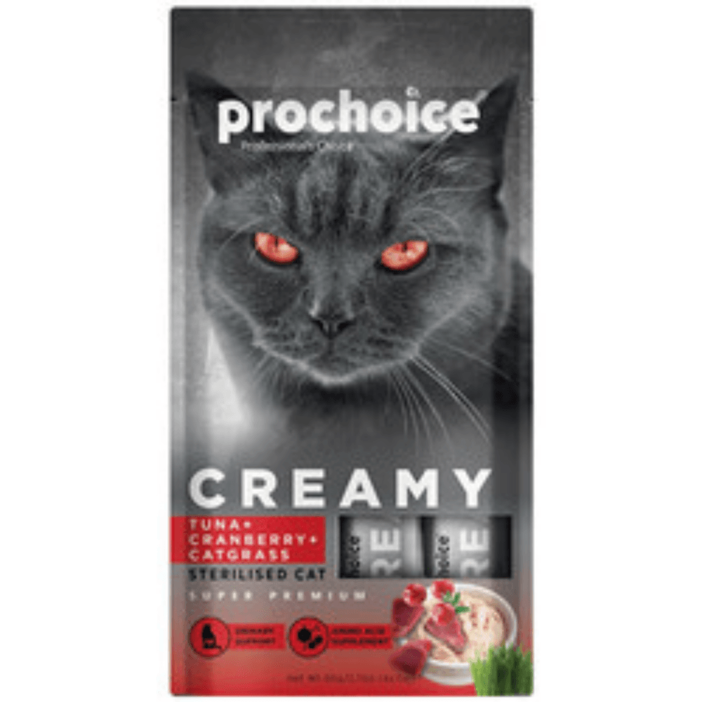 Prochoice Creamy Ton Balığı Kızılcık ve Kedi Otlu Kedi Ödül Maması 4 x 15 Gr