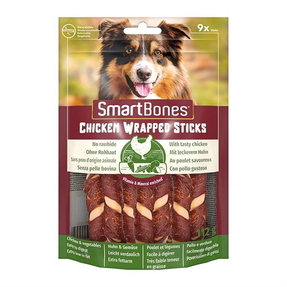 Smart Bones Tavuk Sargılı Stick Mini Köpek Ödülü 112 Gr (9 Adet)