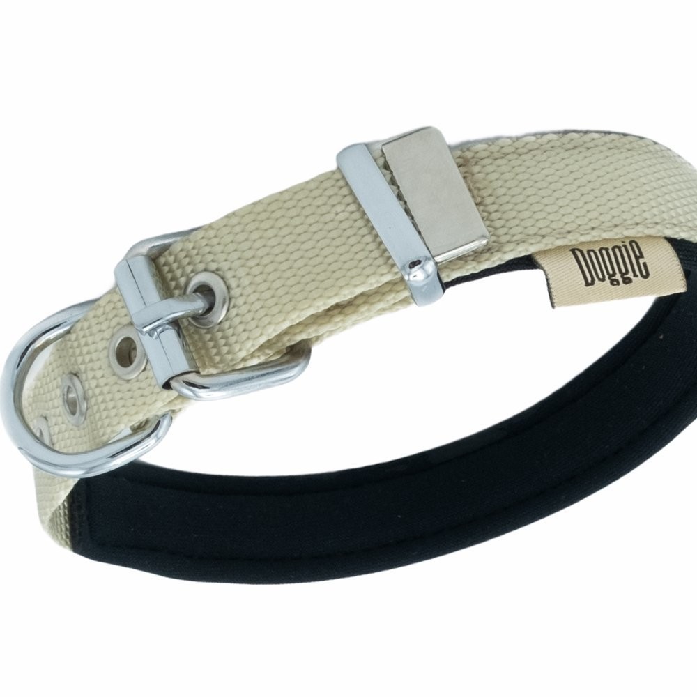Doggie Comfort Yumuşak Dokuma Köpek Boyun Tasması M 2x35-40 Cm Haki