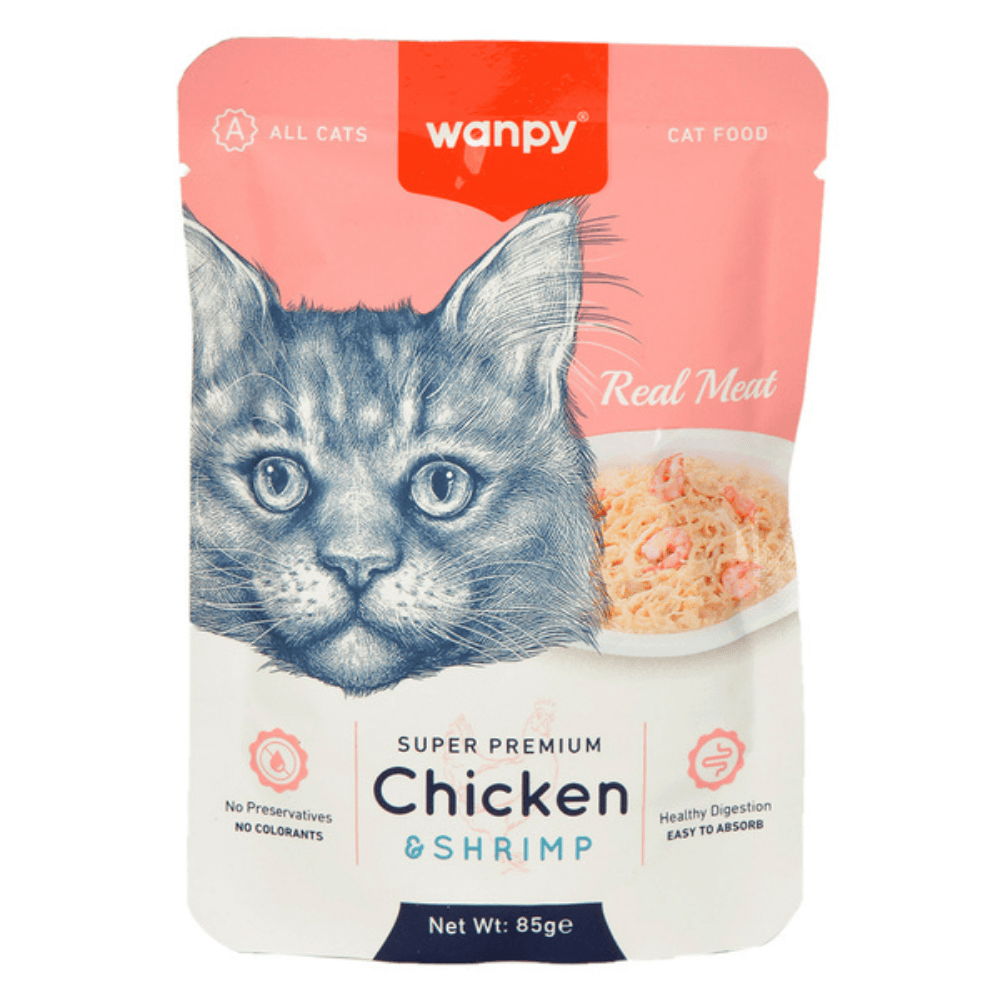 Wanpy Tavuklu & Karidesli Yetişkin Kedi Konservesi 85 gr