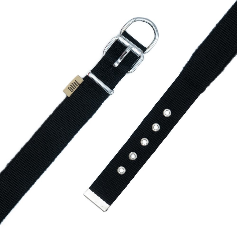 Doggie Polar Dokumadan El Yapımı Köpek Boyun Tasması 3x42-50 Cm Siyah