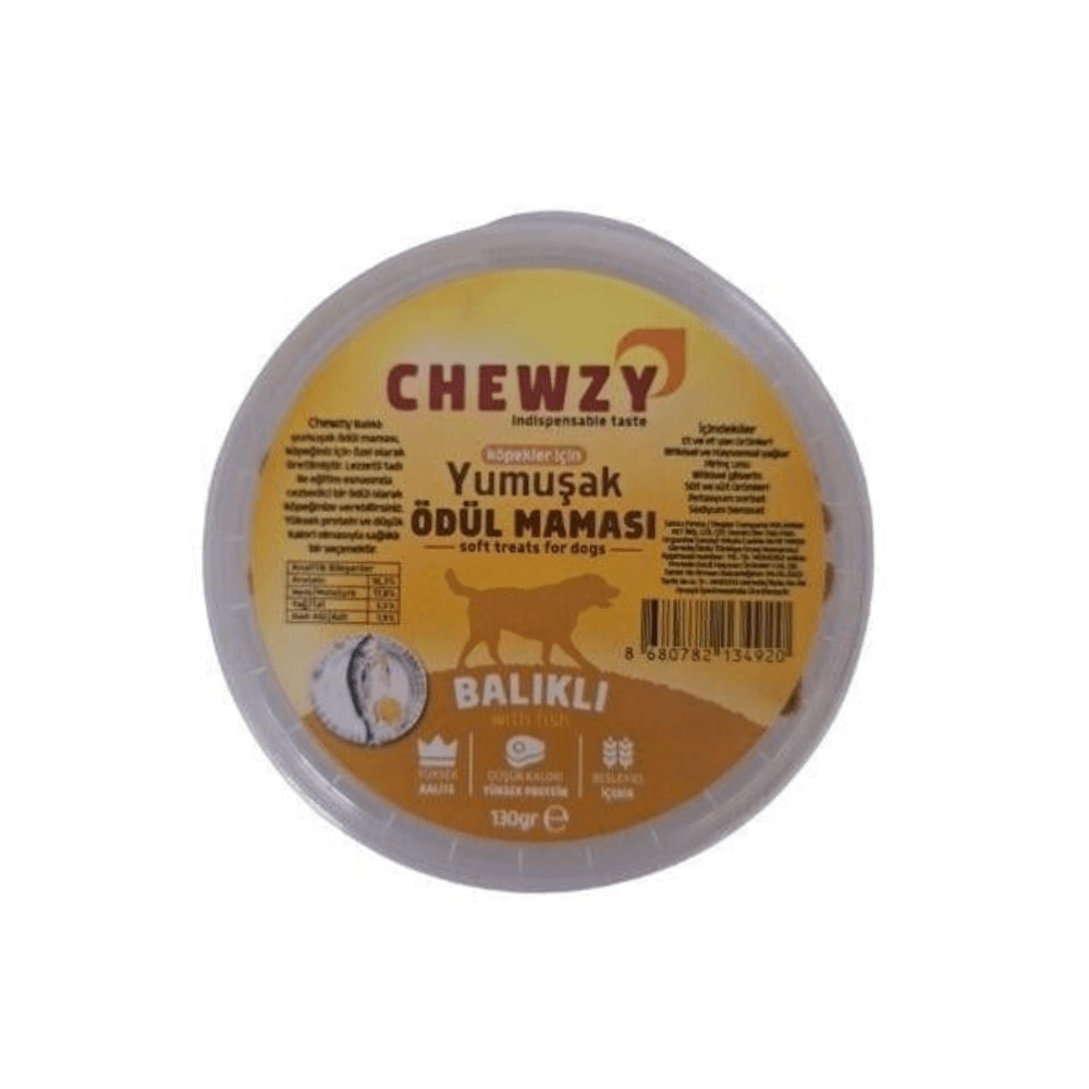 Chewzy Balıklı Yumuşak Köpek Ödül Maması 130 GR