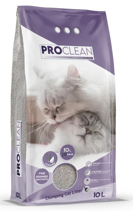 ProClean Lavanta Kokulu Kalın Taneli Topaklanan Kedi Kumu 10 Lt