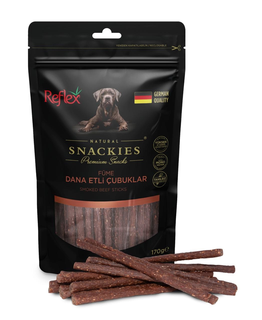 Reflex Snackies Füme Dana Etli Çubuklar Köpek Ödülü 170 Gr