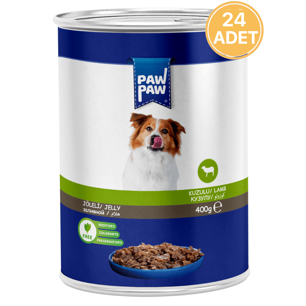 Paw Paw Kuzulu Yetişkin Köpek Konservesi 400 gr (24 Adet)