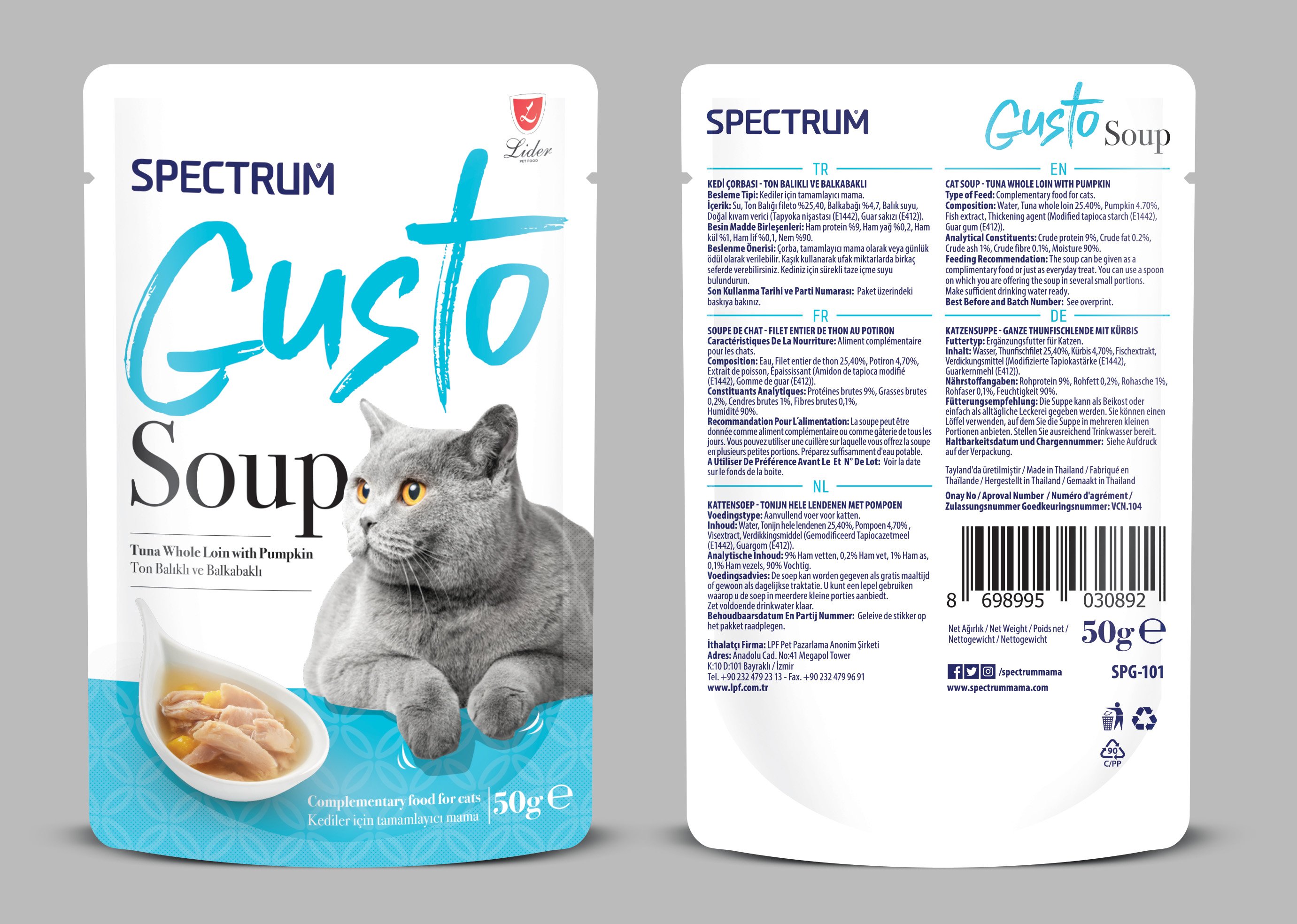 Spectrum Gusto Ton Balıklı Ve Balkabaklı Kedi Çorba 50 Gr