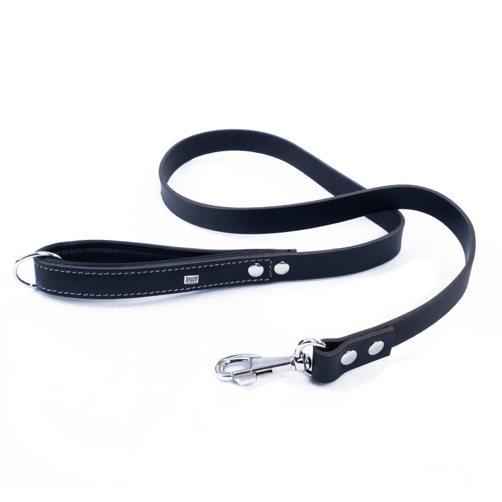 Doggie Firstclass Gerçek Deriden El Yapımı Köpek Gezdirme Kayışı 3x100 Cm Siyah