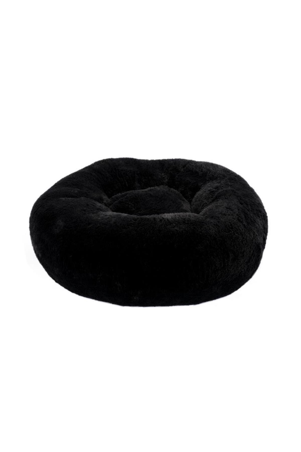 Dubex Brownie Peluş Kedi Köpek Yatağı Yuvarlak Gri M