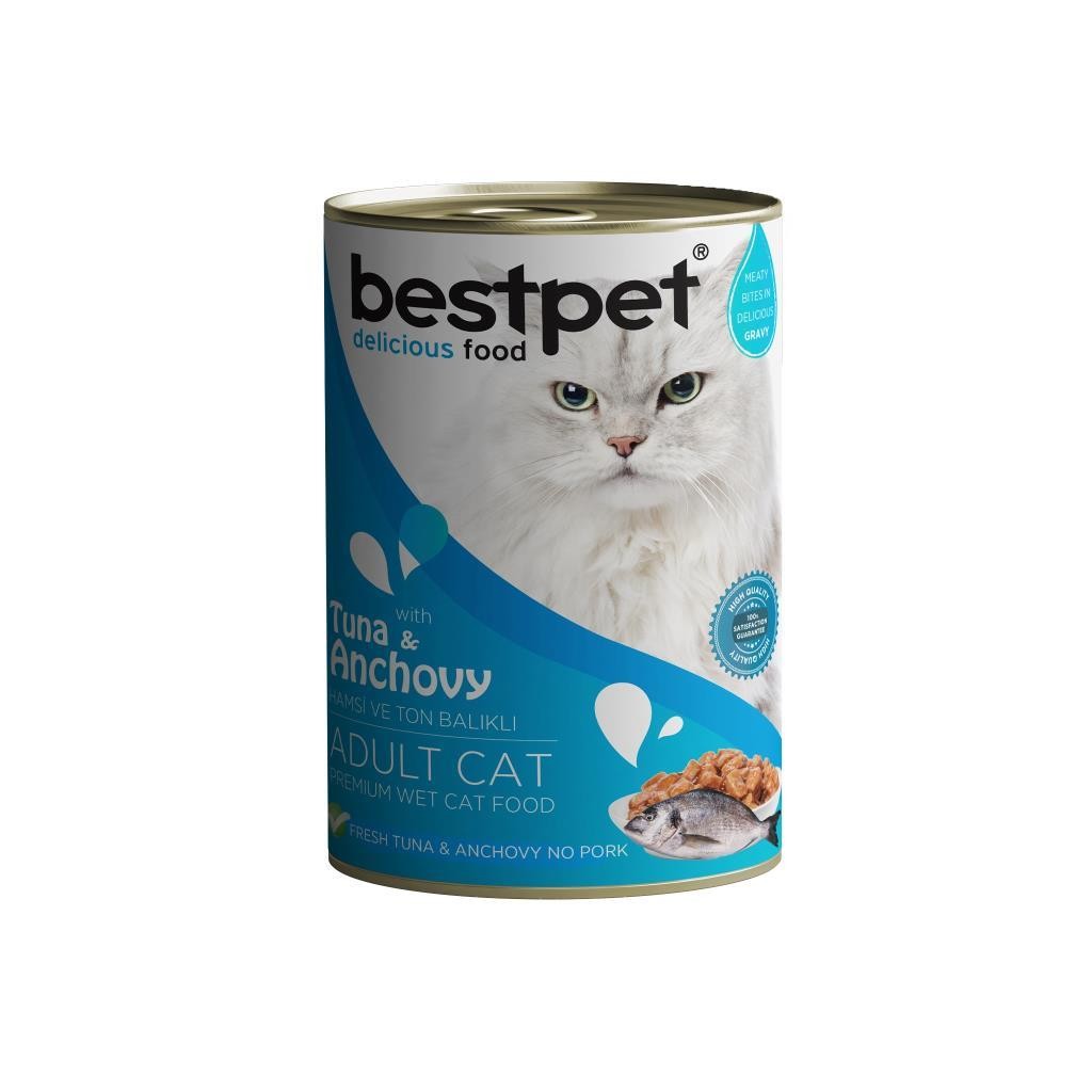 Bestpet Ton ve Hamsili Yetişkin Kedi Konservesi 400 Gr