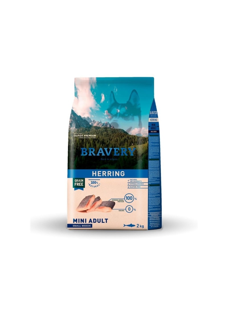 Bravery Tahılsız Ringa Balıklı Küçük Irk Yetişkin Köpek Maması 2 Kg