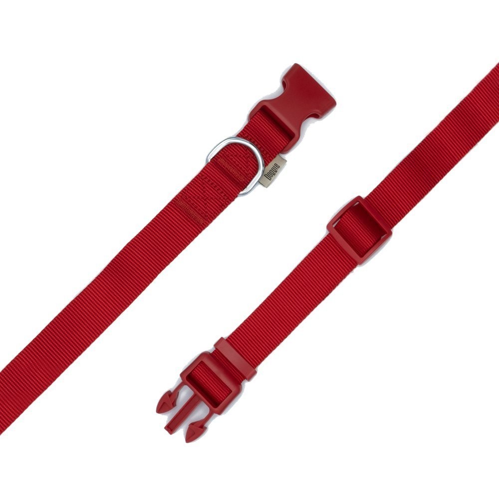 Doggie Ayarlanabilir Özellikli Dokumadan El Yapımı Köpek Boyun Tasması 3x45-60 Cm Kırmızı