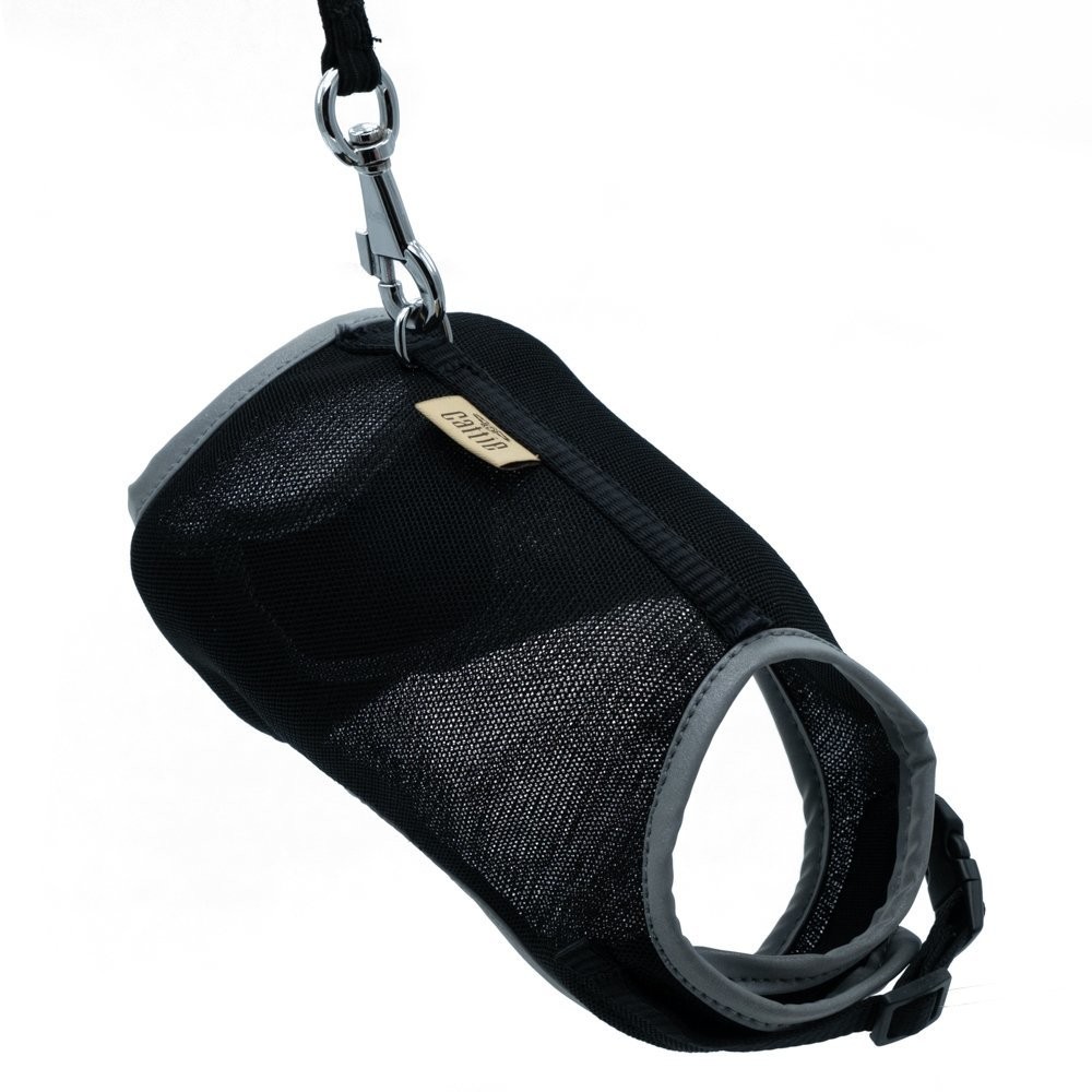 Cattie Havalı Dokuma Kedi Göğüs ve Uzatma Seti 1x25-35 Cm Siyah