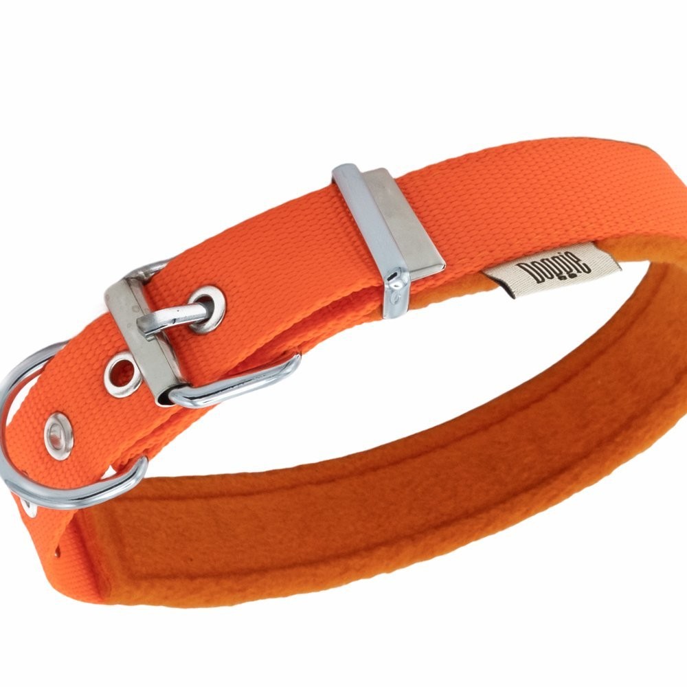 Doggie Polar Dokumadan El Yapımı Köpek Boyun Tasması 2.5x42-50 Cm Turuncu