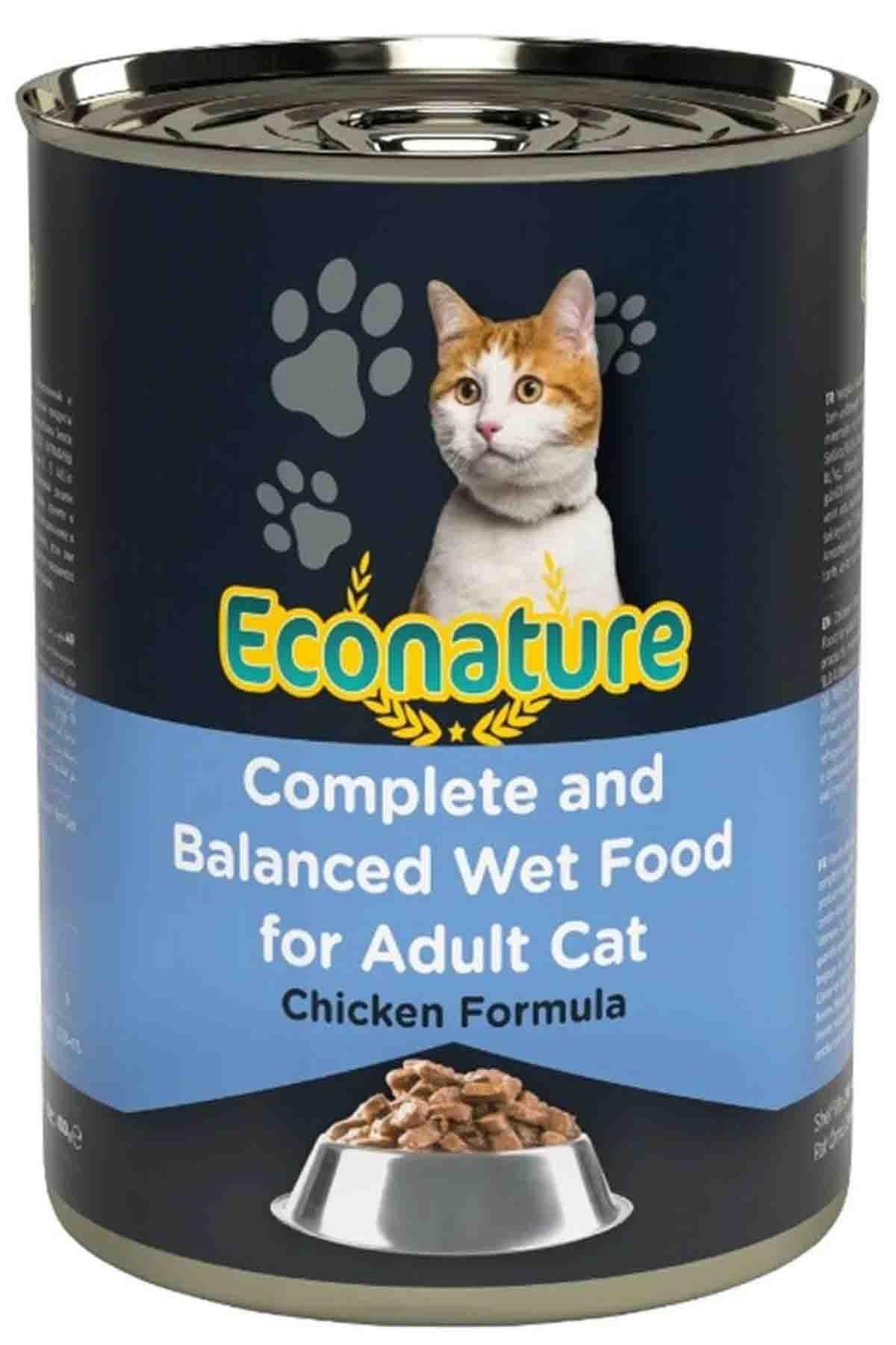 Econature Tavuk Etli Yetişkin Kedi Konservesi 400 Gr