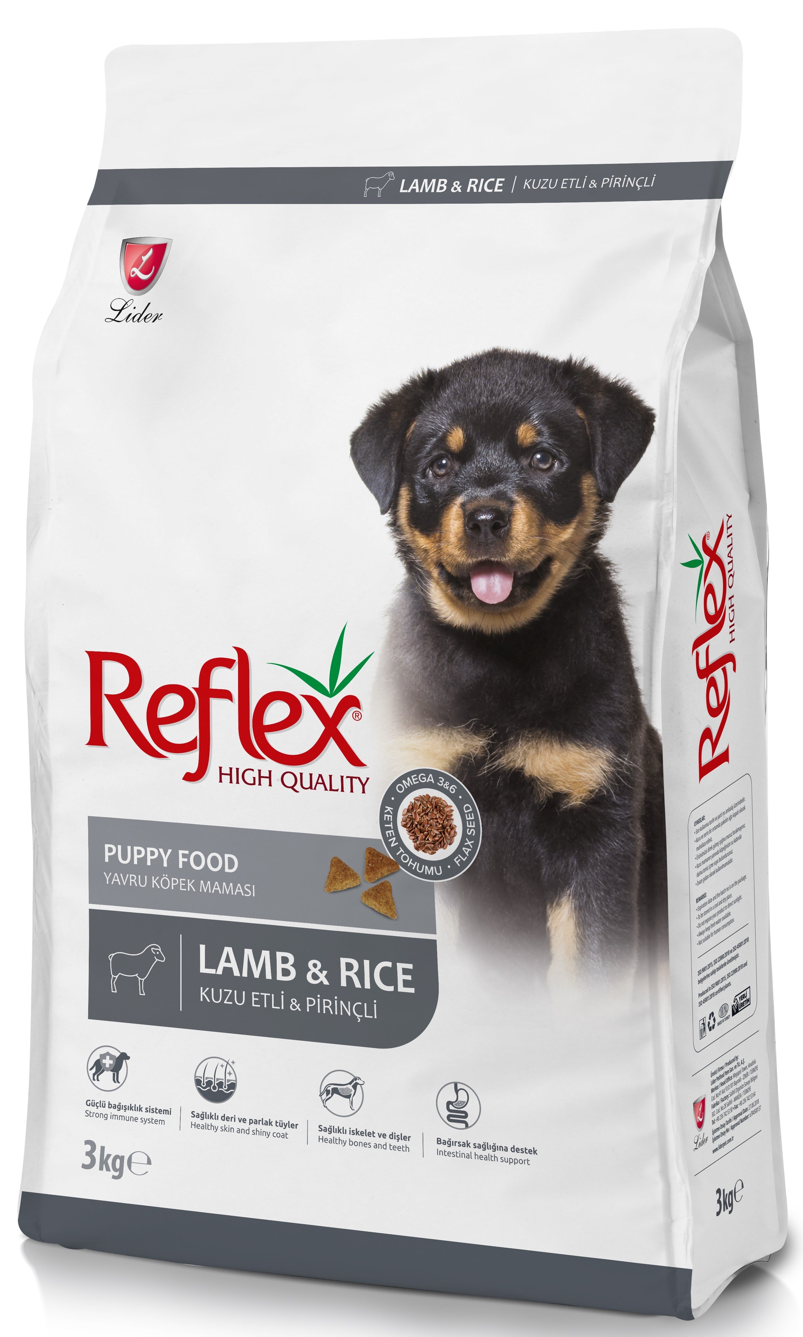 Reflex Kuzu Etli Yavru Köpek Maması 3 Kg