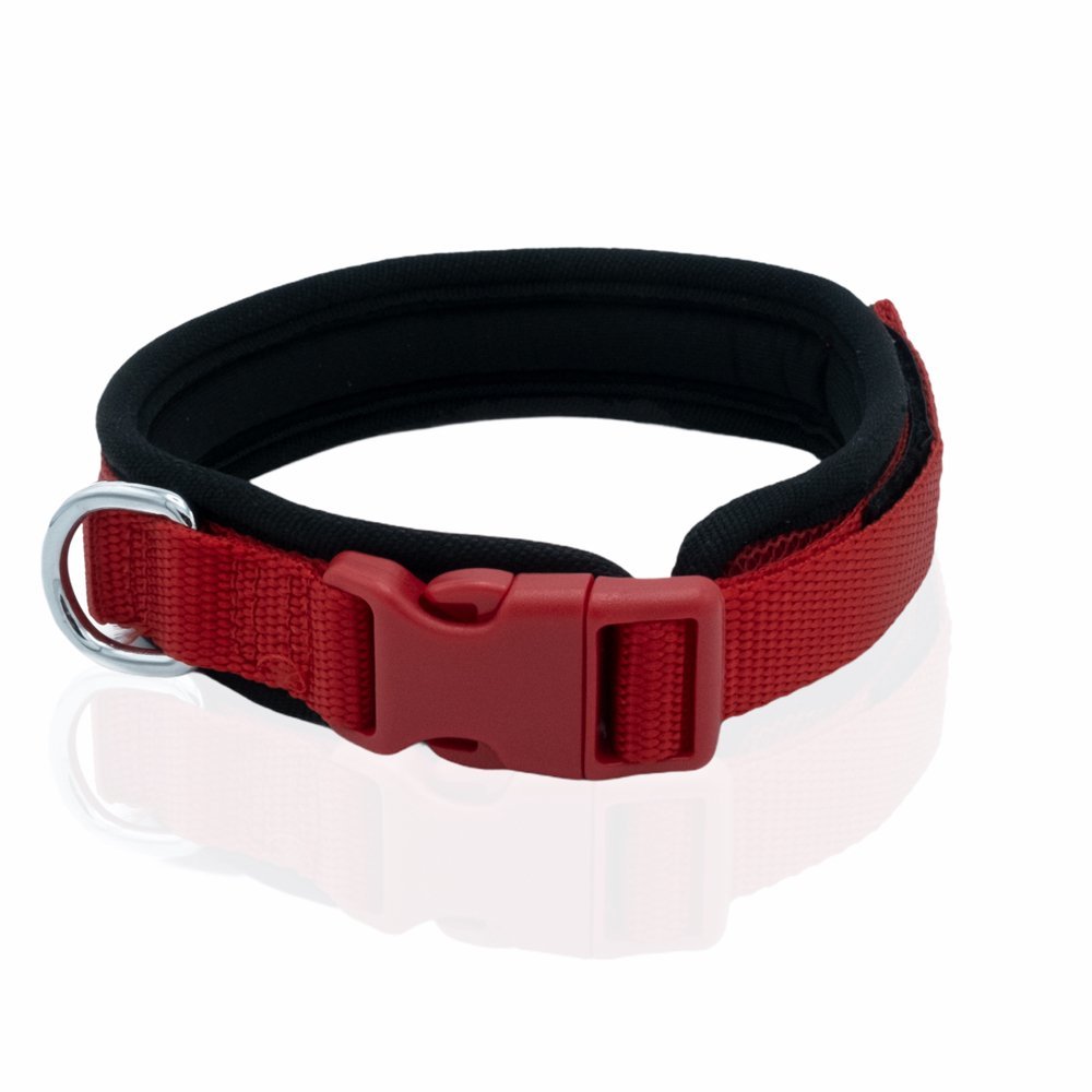 Doggie Havalı Dokumadan El Yapımı Köpek Boyun Tasması 2.5x40-50 Cm Kırmızı