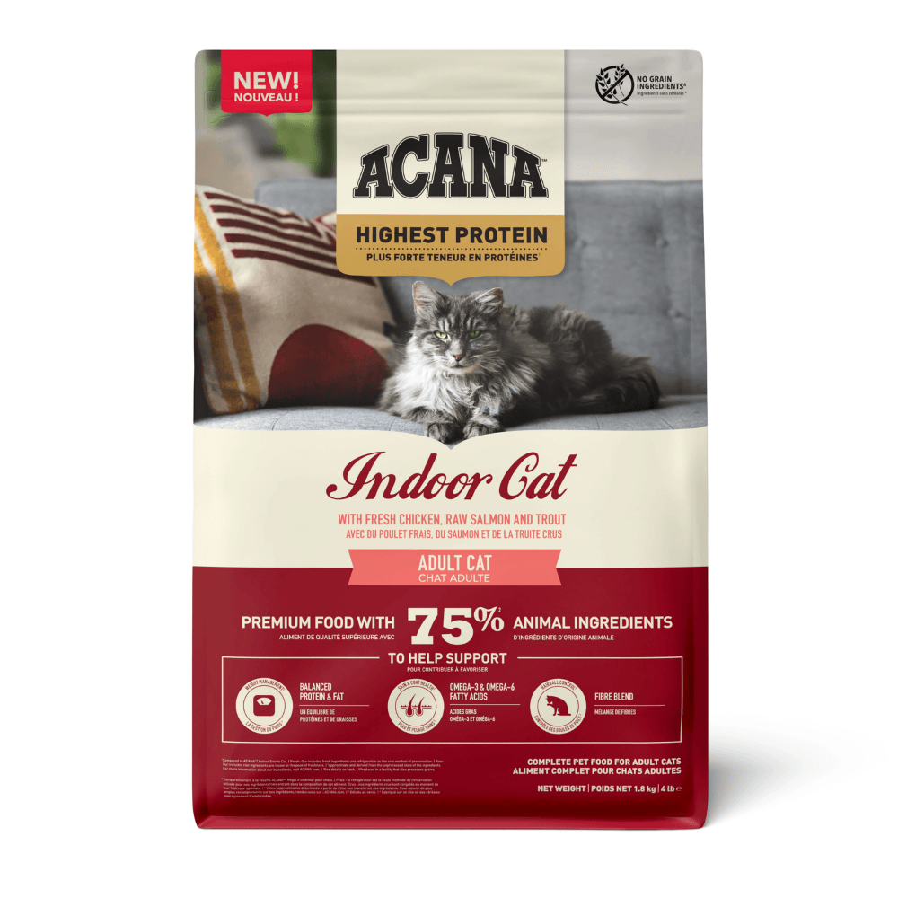 Acana Indoor Yüksek Proteinli Tavuk ve Balıklı Yetikin Kedi Maması 1,8 Kg