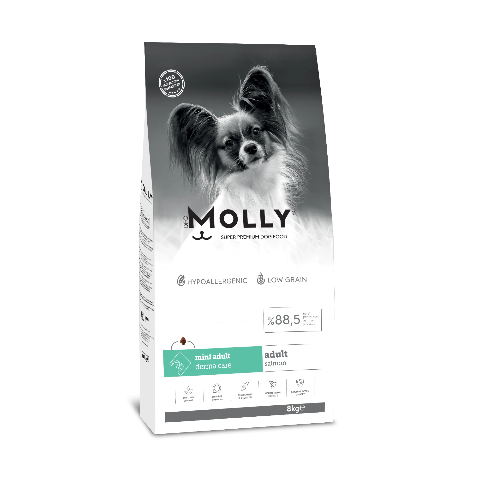 Molly Hipoalerjenik Düşük Tahıllı Somonlu Küçük Irk Yetişkin Köpek Maması 8 Kg