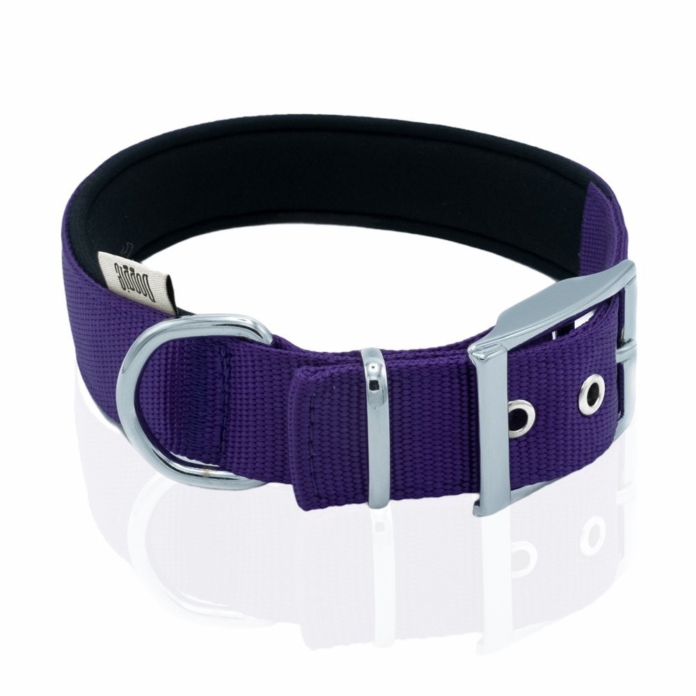 Doggie Elit Dokumadan El Yapımı Köpek Boyun Tasması 3x42-50 Cm Mor