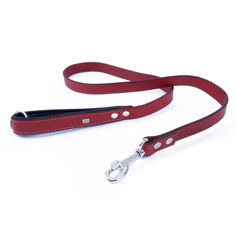 Doggie Firstclass Gerçek Deriden El Yapımı Köpek Gezdirme Kayışı 2x140 Cm Kırmızı