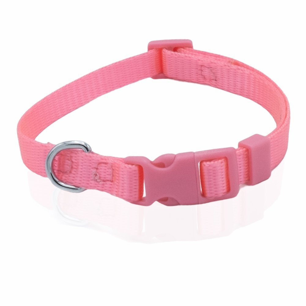 Doggie Ayarlanabilir Özellikli Dokumadan El Yapımı Köpek Boyun Tasması 1.5x25-40 Cm Pembe
