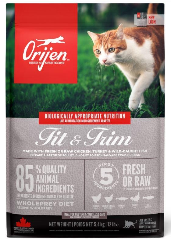Orijen Fit & Trim Kilo Kontrolü İçin Tahılsız Yetişkin Kedi Maması 5.4 Kg