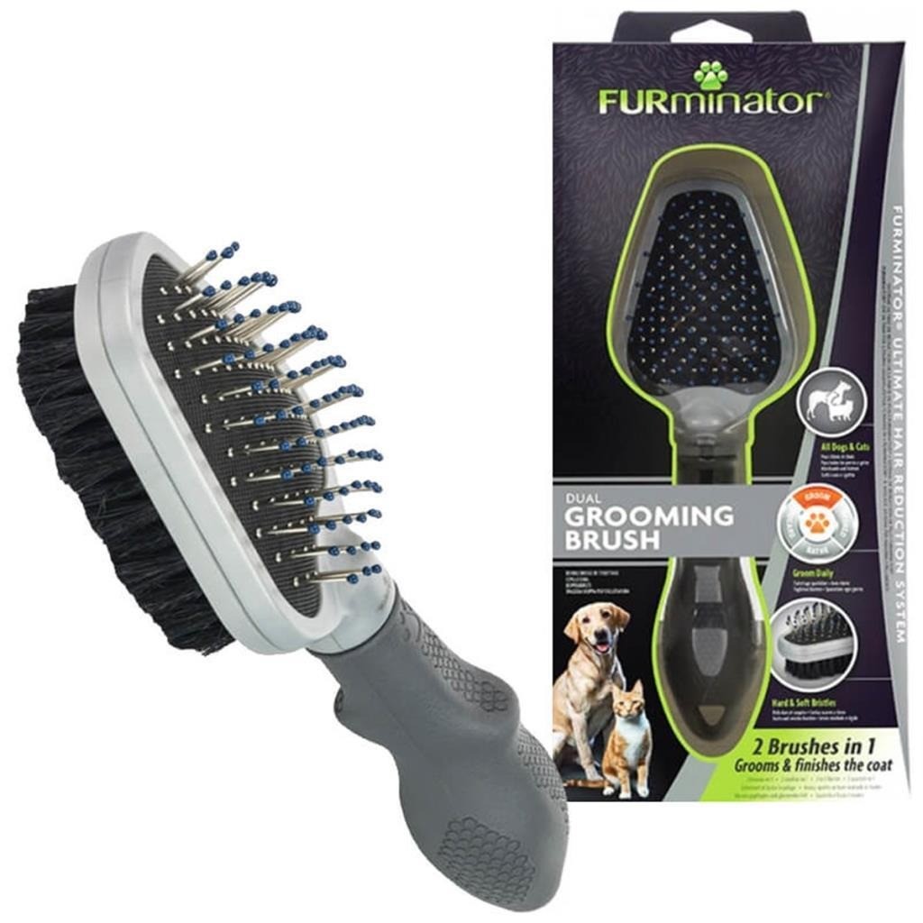 Furminator Çift Taraflı Kedi ve Köpek Tarama Fırçası