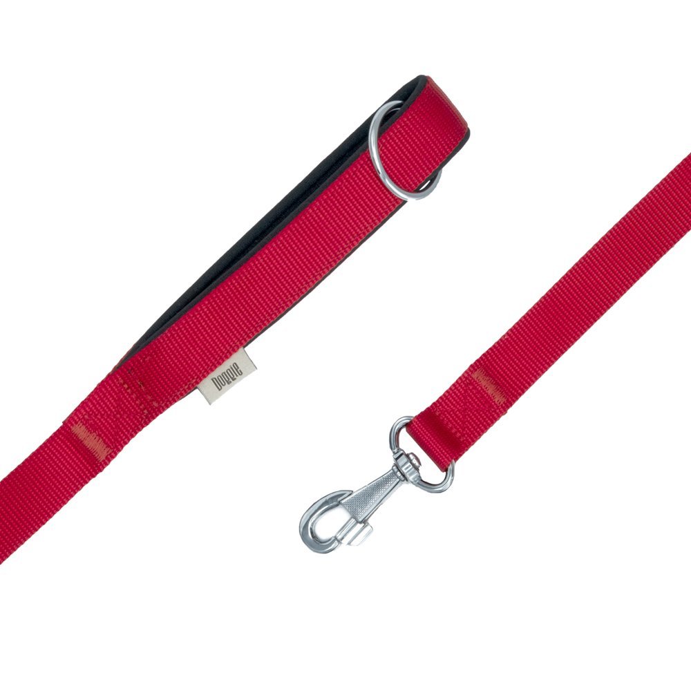 Doggie Dokuma Köpek Gezdirme Kayışı M 2.5x120 Cm Kırmızı