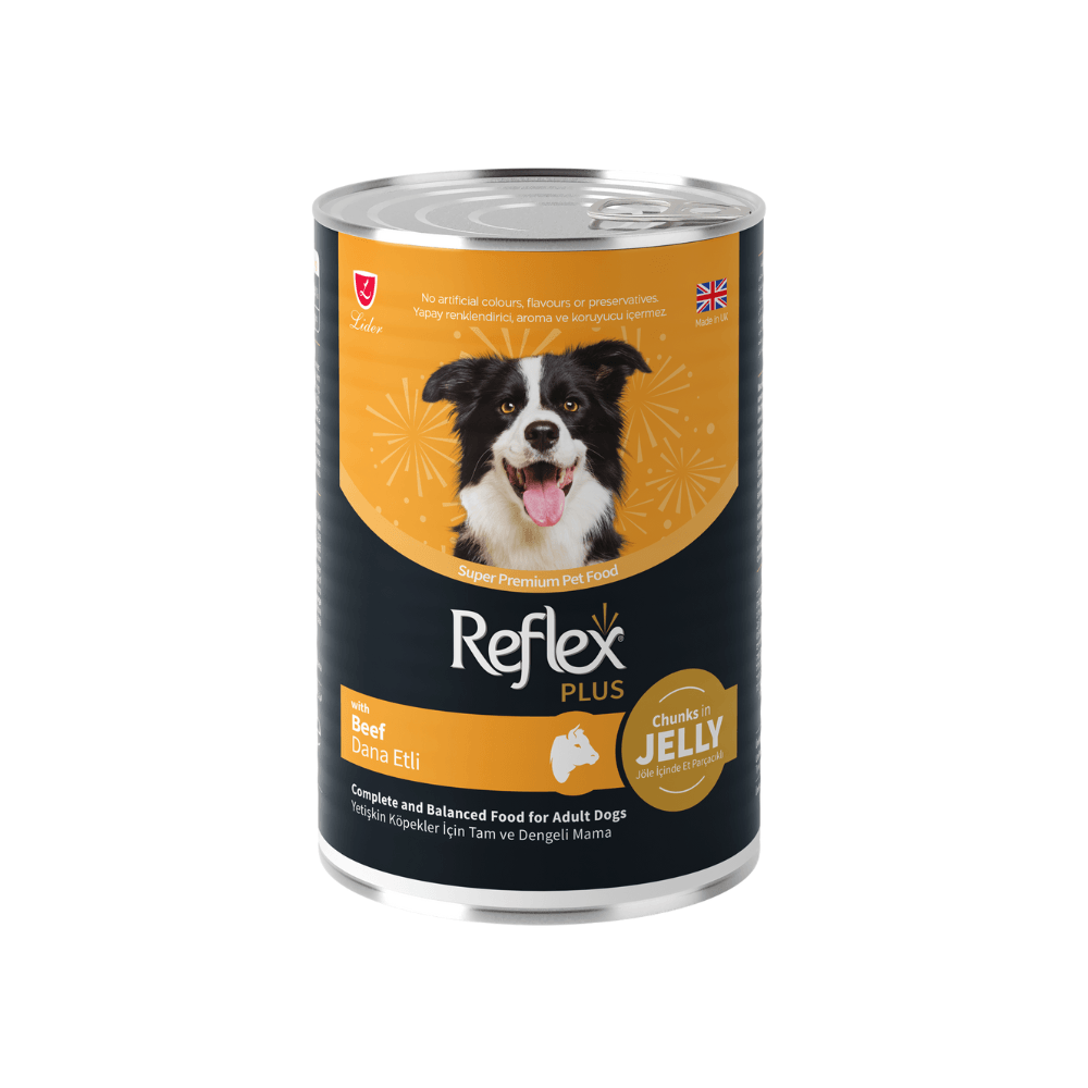 Reflex Plus Pate İçinde Et Parçacıklı Dana Etli Yetişkin Köpek Konservesi 395 Gr 