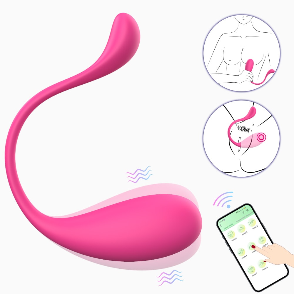 Lophin App - Şarjlı Telefon Kontrollü Güçlü Titreşimli Çok Sessiz G Spot Uyarıcı Giyilebilir Mini Vibratör detay