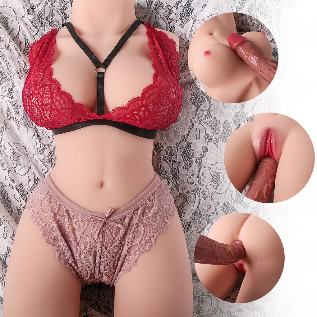Kate - Büyük Boy Realistik Manken Anal Vajina Çift Girişli 2 in 1 Titreşimli Isıtmalı Suni Vajina Mastürbatör 6 KG detay