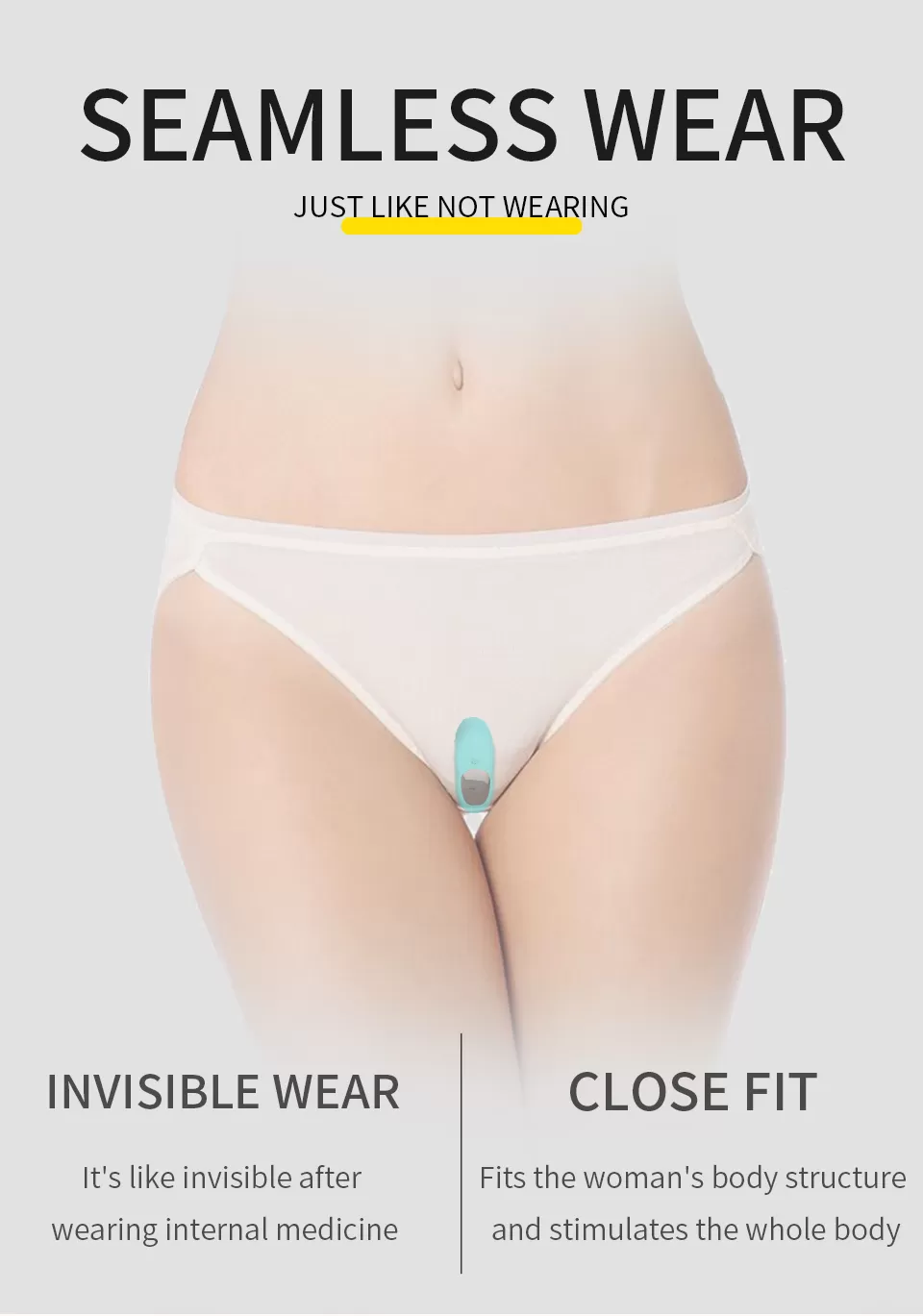 VISION Kablosuz Kumandalı Klitoris ve G-Spot Uyarıcı Külot İçi Giyilebilir 2 in 1 Vibratör - Mavi detay