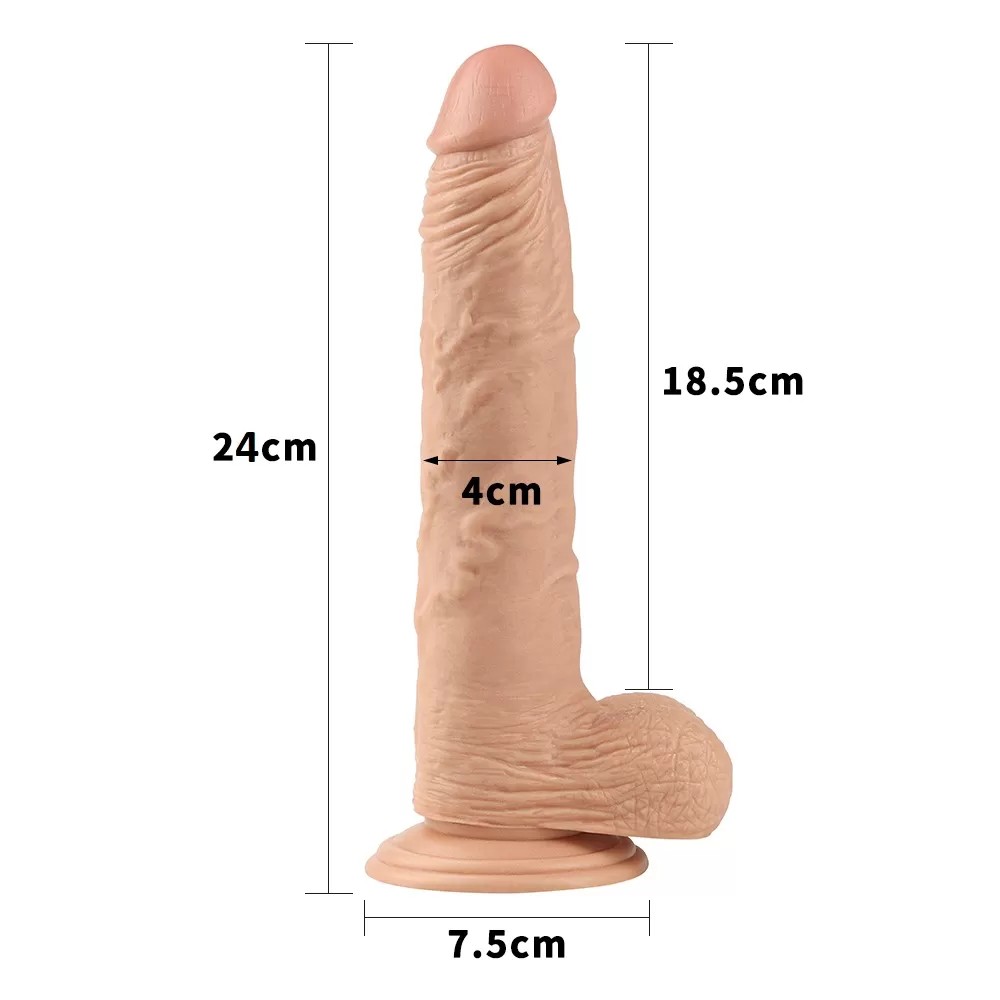 RIO Dildo Gerçekçi Et Dokusunda Realistik Penis 24 CM