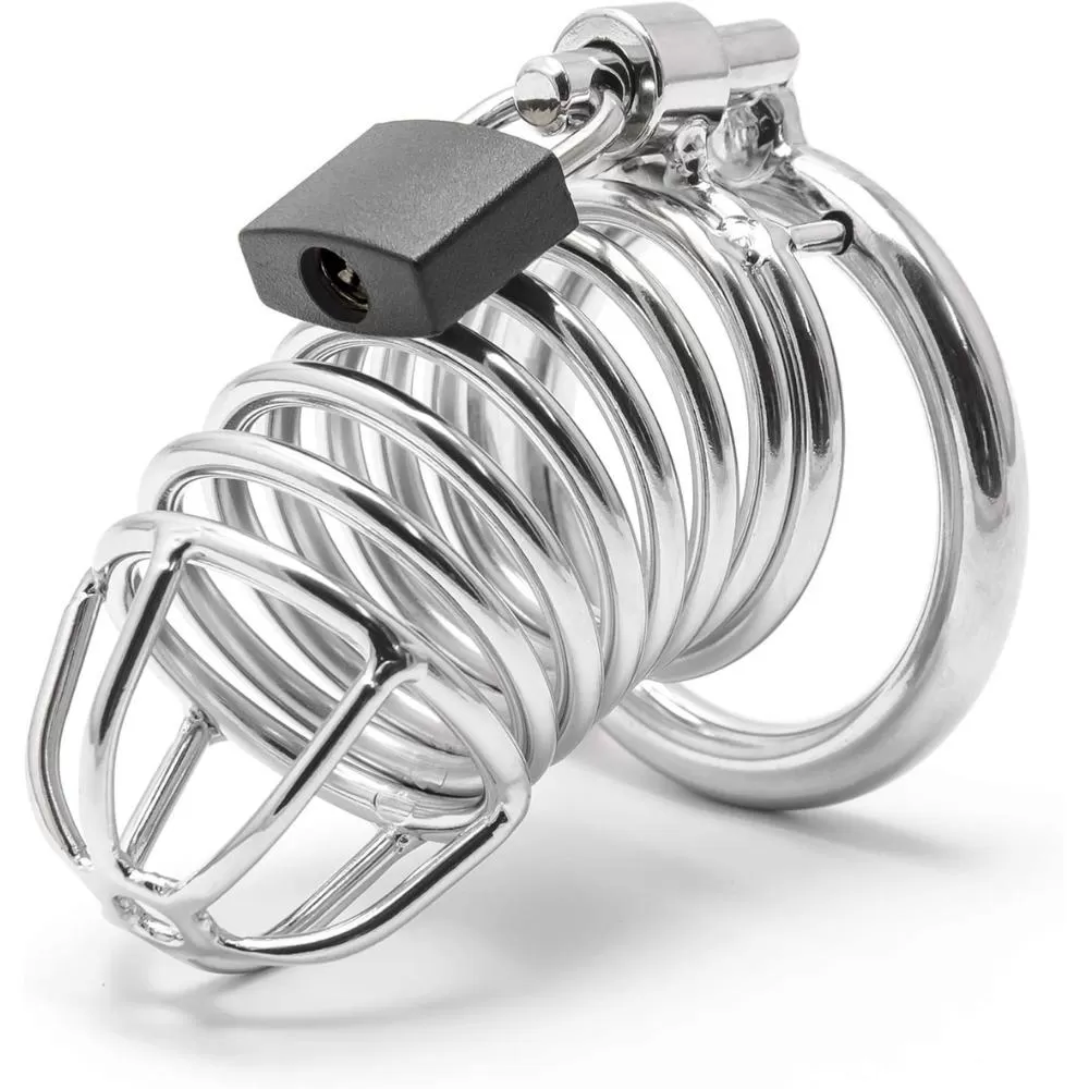Metal Penis Kilidi Chastity Cock Cage Erkek Bekaret Penis Esaret Kafesi