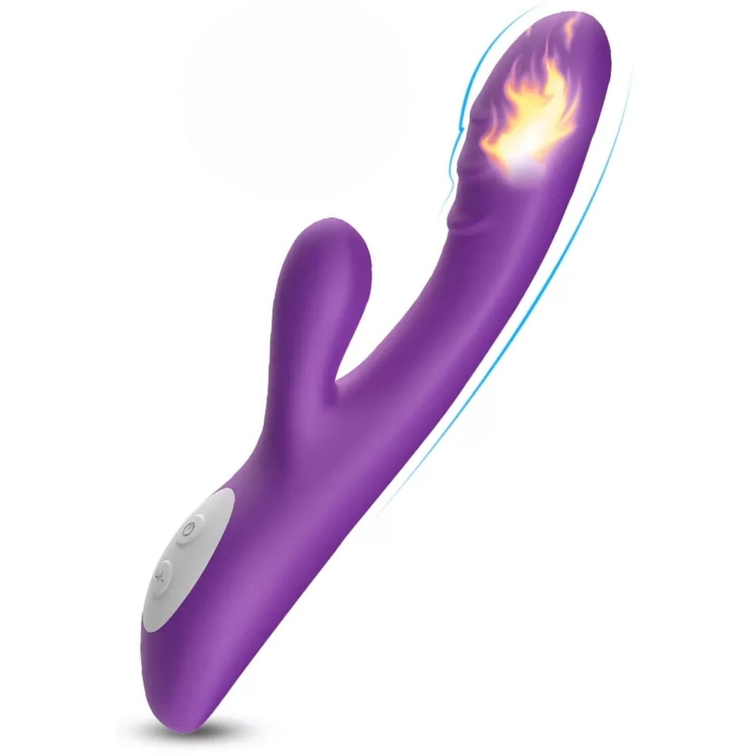 Spark - Şarjlı Isıtmalı Aynı Anda Klitoris ve G Spot Uyarıcı Güçlü Titreşimli 2 in 1 Rabbit Vibratör
