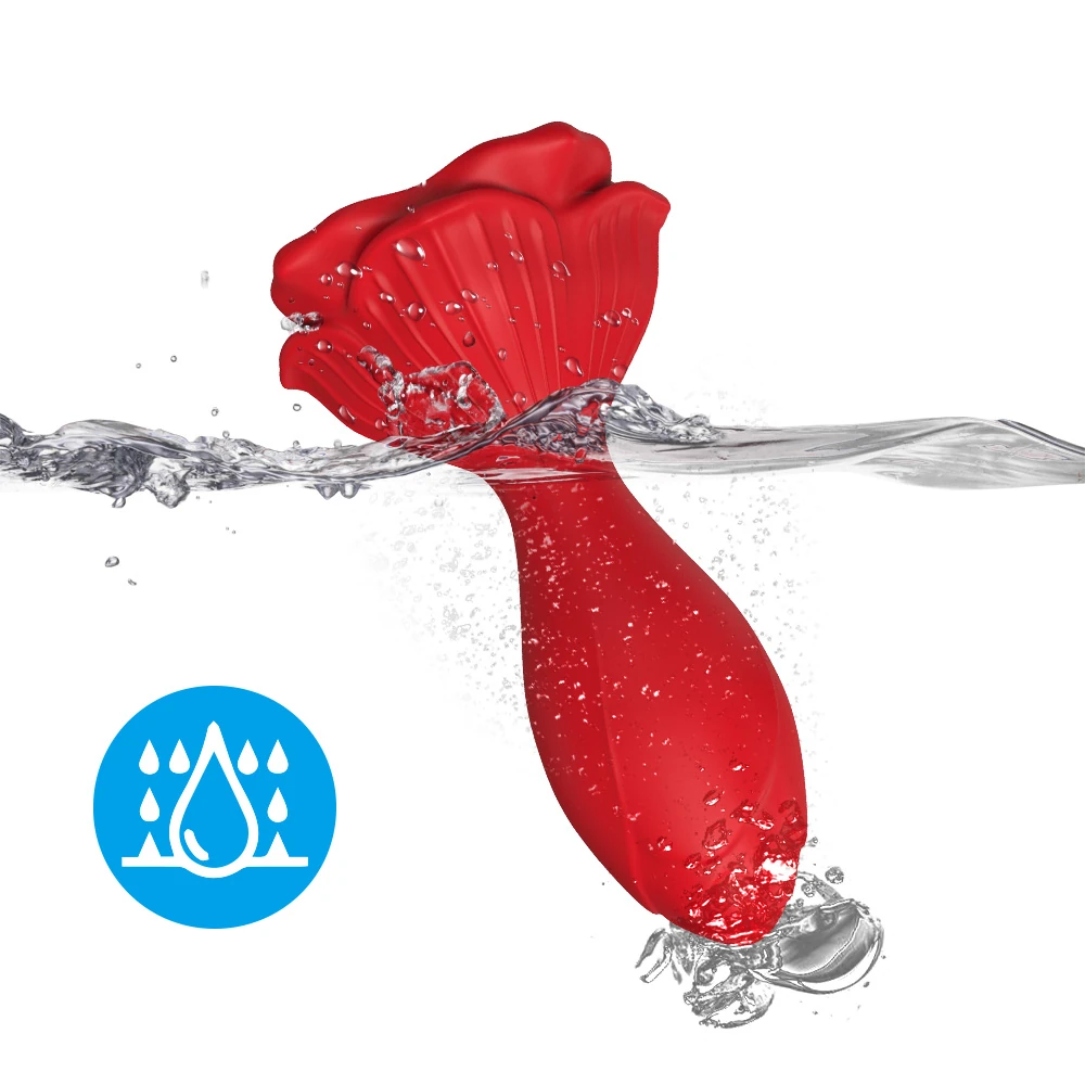 Rose Butt Plug - Manyetik Şarjlı Uzaktan Kumandalı Kademeli Boyut Gül Şeklinde Güçlü Titreşimli Silikon Anal Plug