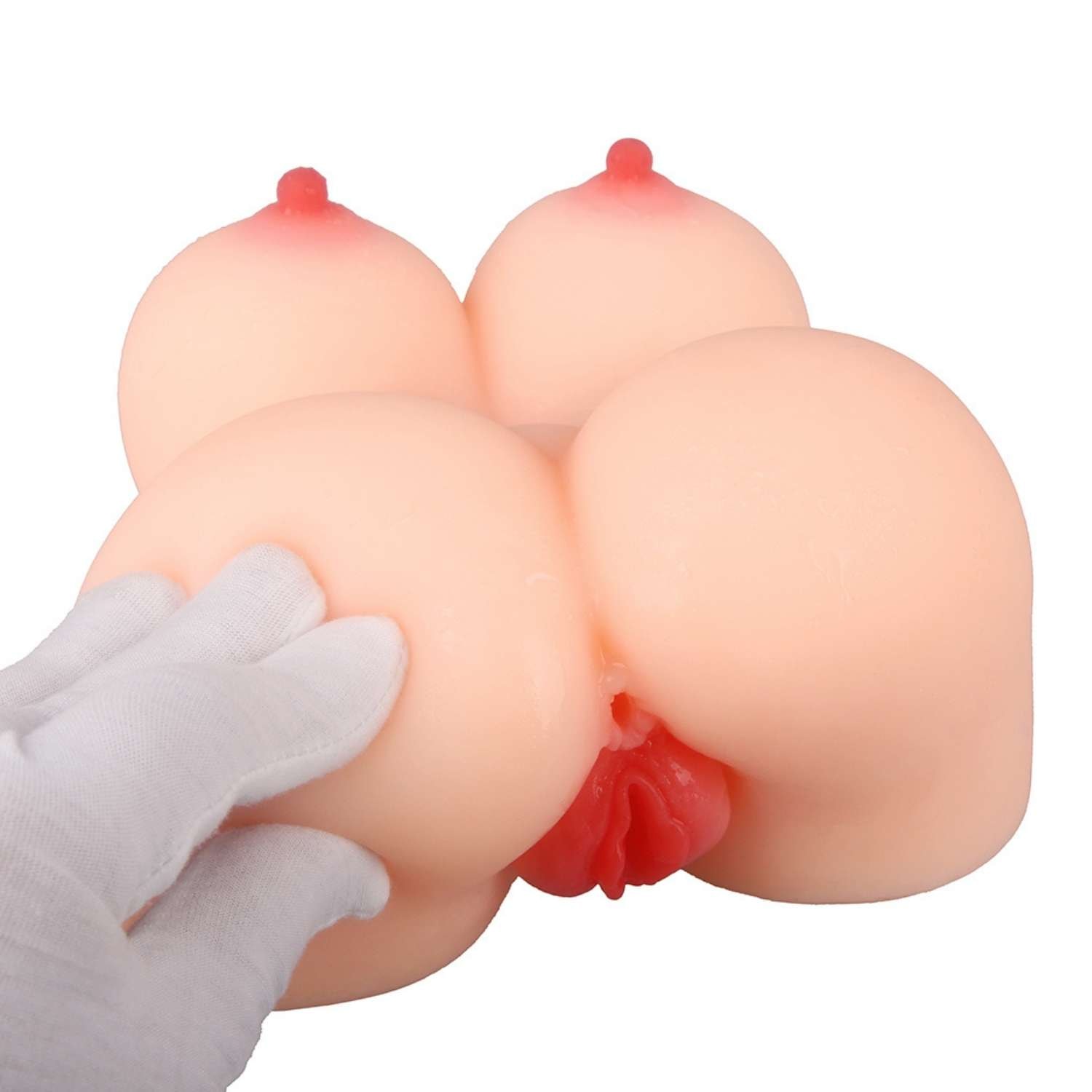 Jessica - Anal Vajina Çift Girişli Titreşimli Isıtmalı Realistik Kalça Göğüs Mastürbatör 2.3 KG detay