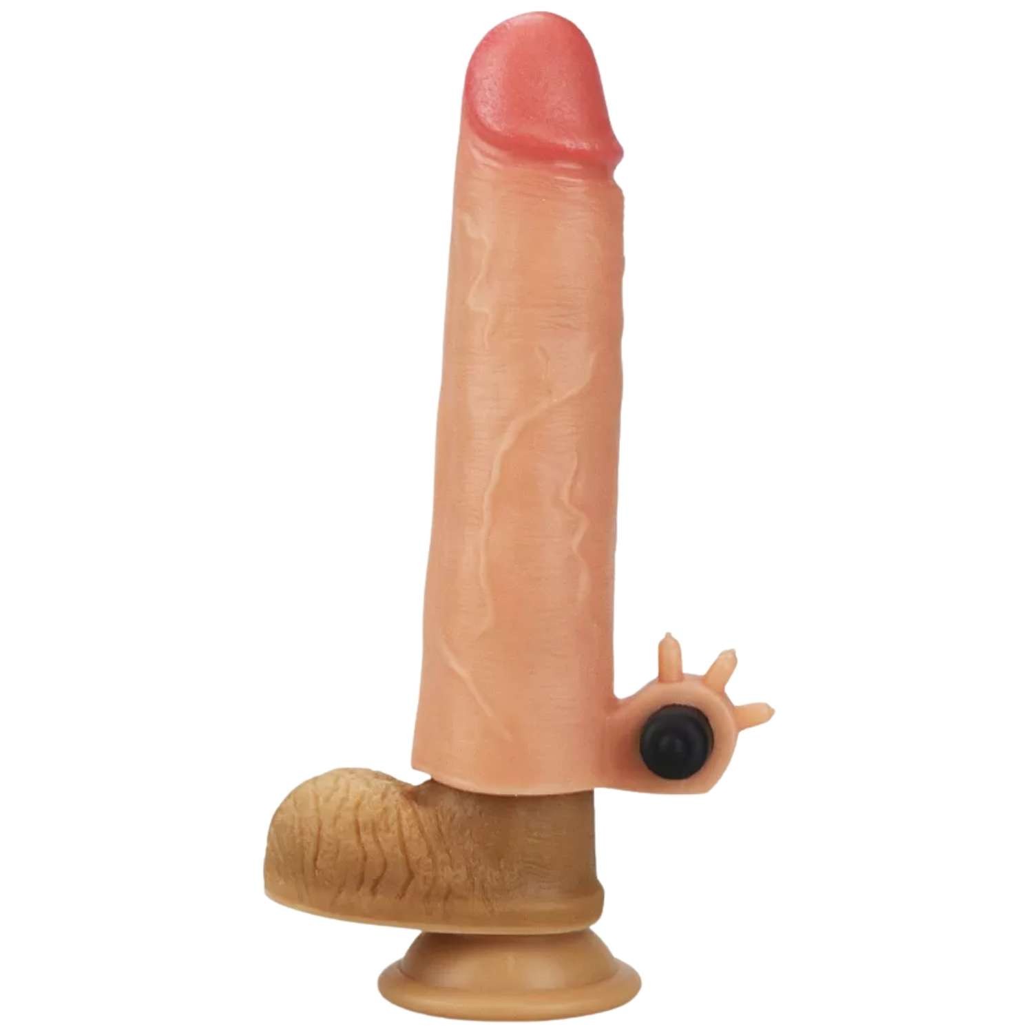 Ultra Gerçekci Klitoris Uyarıcılı Penis Kılıfı - Revolutionary Silicone Nature Extender
