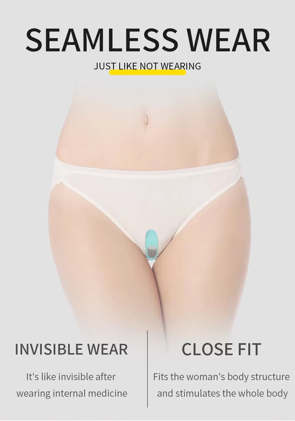 VISION Kablosuz Kumandalı Klitoris ve G-Spot Uyarıcı Külot İçi Giyilebilir 2 in 1 Vibratör - Siyah