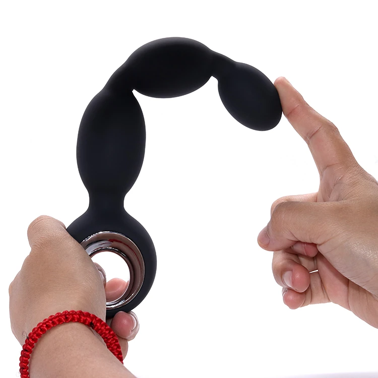 Milly - Şarjlı Uzaktan Kumandalı Tutma Aparatlı Boncuk Prostat Uyarıcı Vibratör Silikon Titreşimli Anal Beads Plug