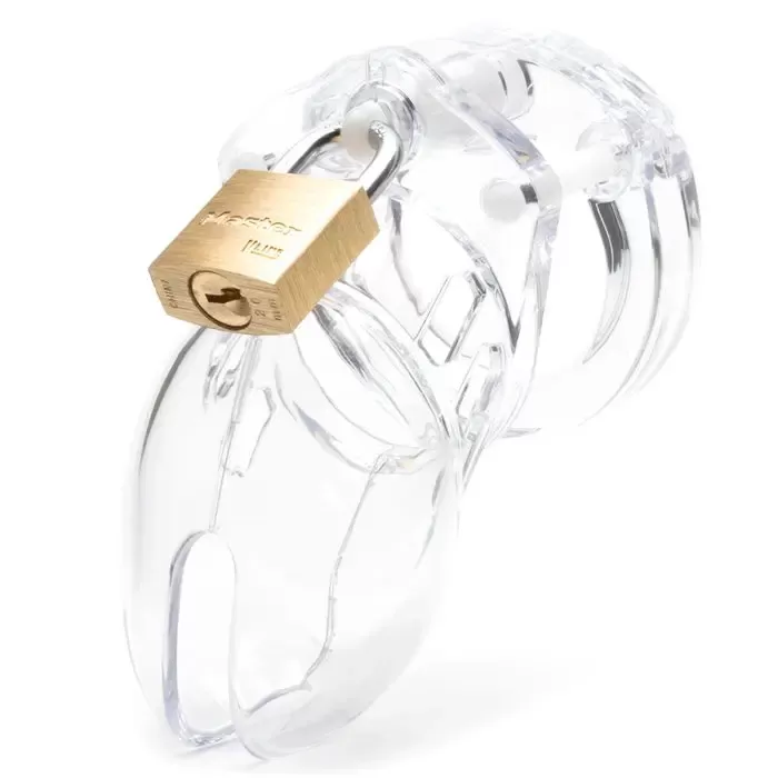 Plastik Penis Kilidi Clear Chastity Cock Cage Bekaret Cihazı Şeffaf Penis Esaret Kafesi detay