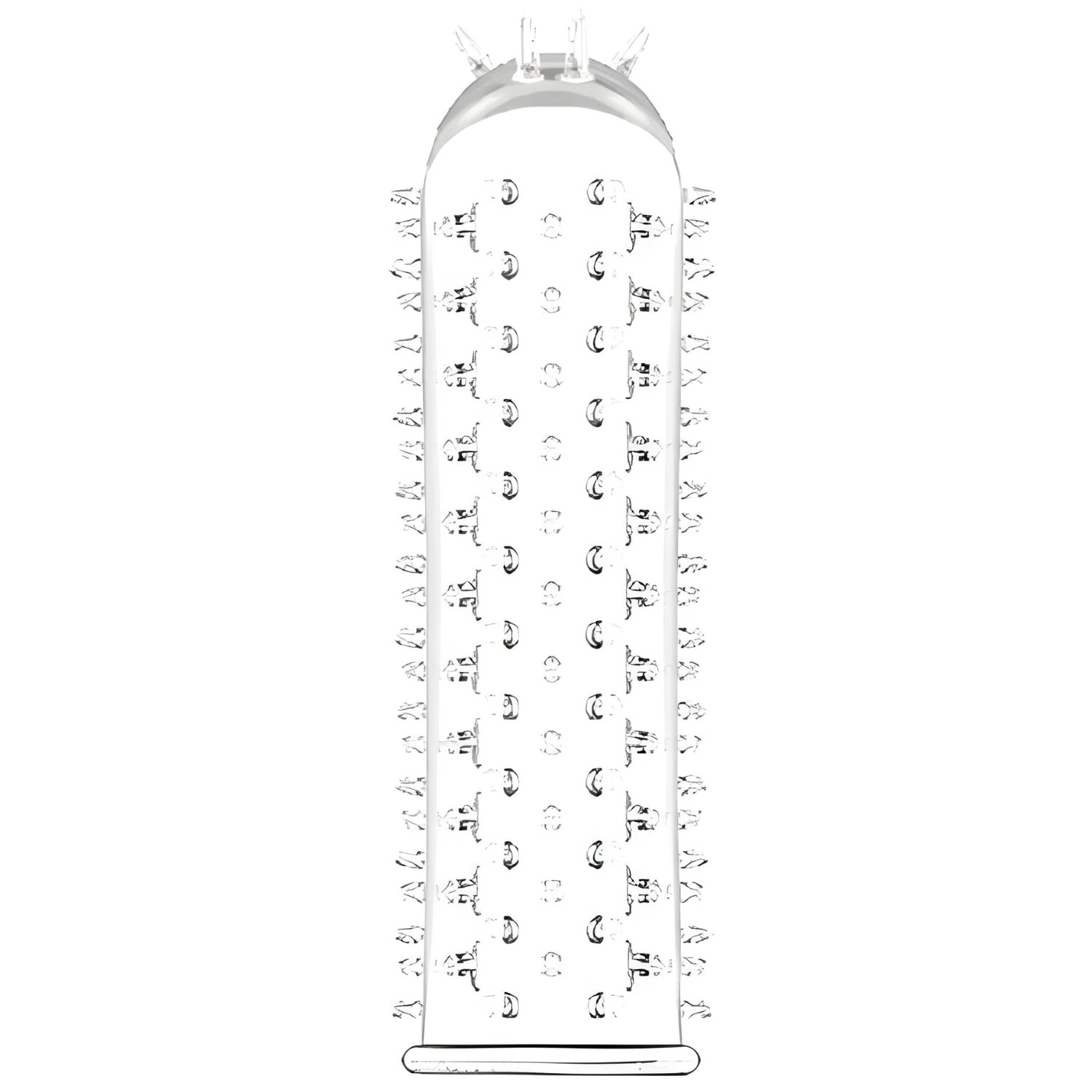 Tırtıklı Kabartmalı Güçlü Uyarıcı Şeffaf Silikon Penis Kılıfı - TYPE C