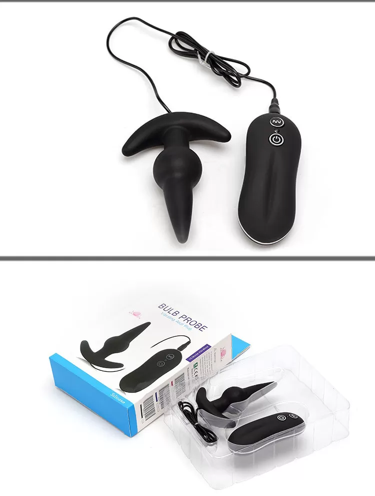 BULB PROBE Kumanda Kontrollü Güçlü Titreşimli Anal Plug Vibratör - Siyah detay