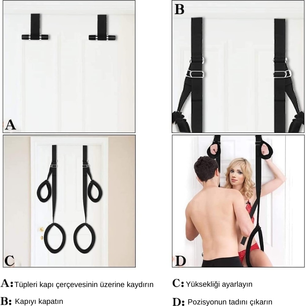 Fetish Master Tied Door Restraints Partner Kapı Kelepçesi BDSM Pozisyon Seti - J903 detay