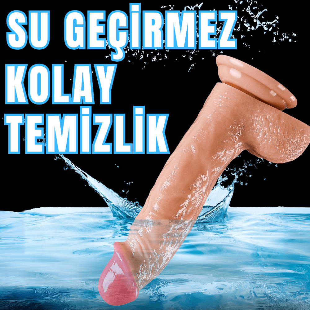Güçlü Vantuzlu Damarlı Kalın Realistik Dildo Gerçekçi Yapay Penis 21x4.2 CM