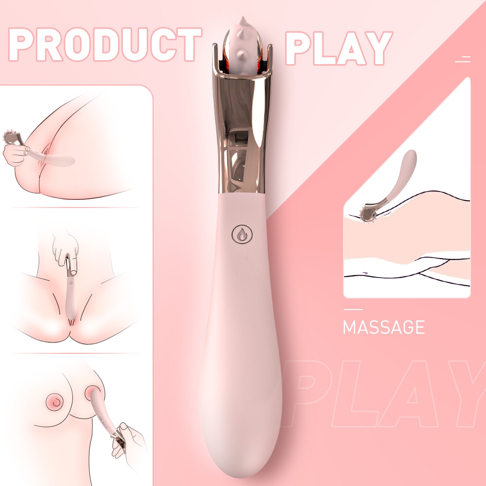 Seductive Wheel Şarjlı Çift Uçlu Kullanım G Nokta Uyarıcı 2 in 1 Gıdıklayıcı Masaj Vibratörü detay
