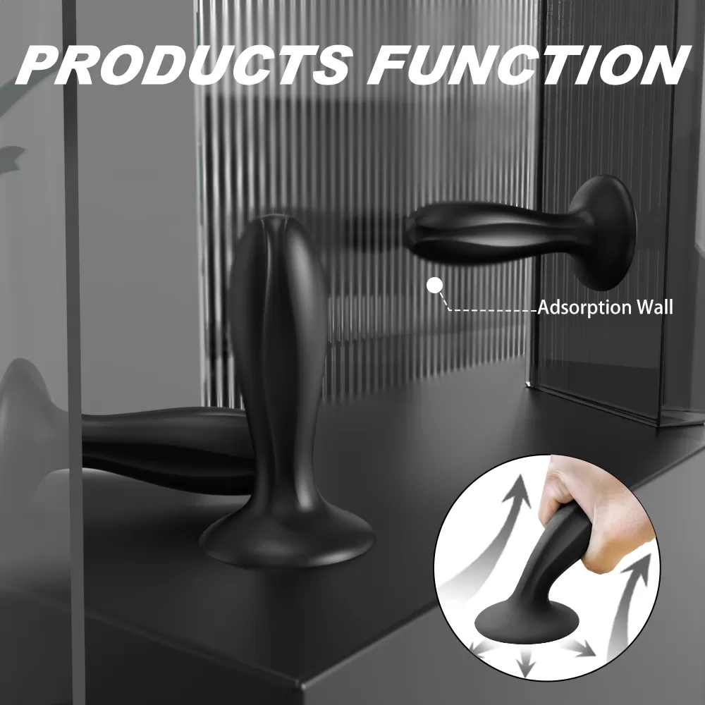 GENE Güçlü Vantuzlu Dong Silikon Anal Plug detay