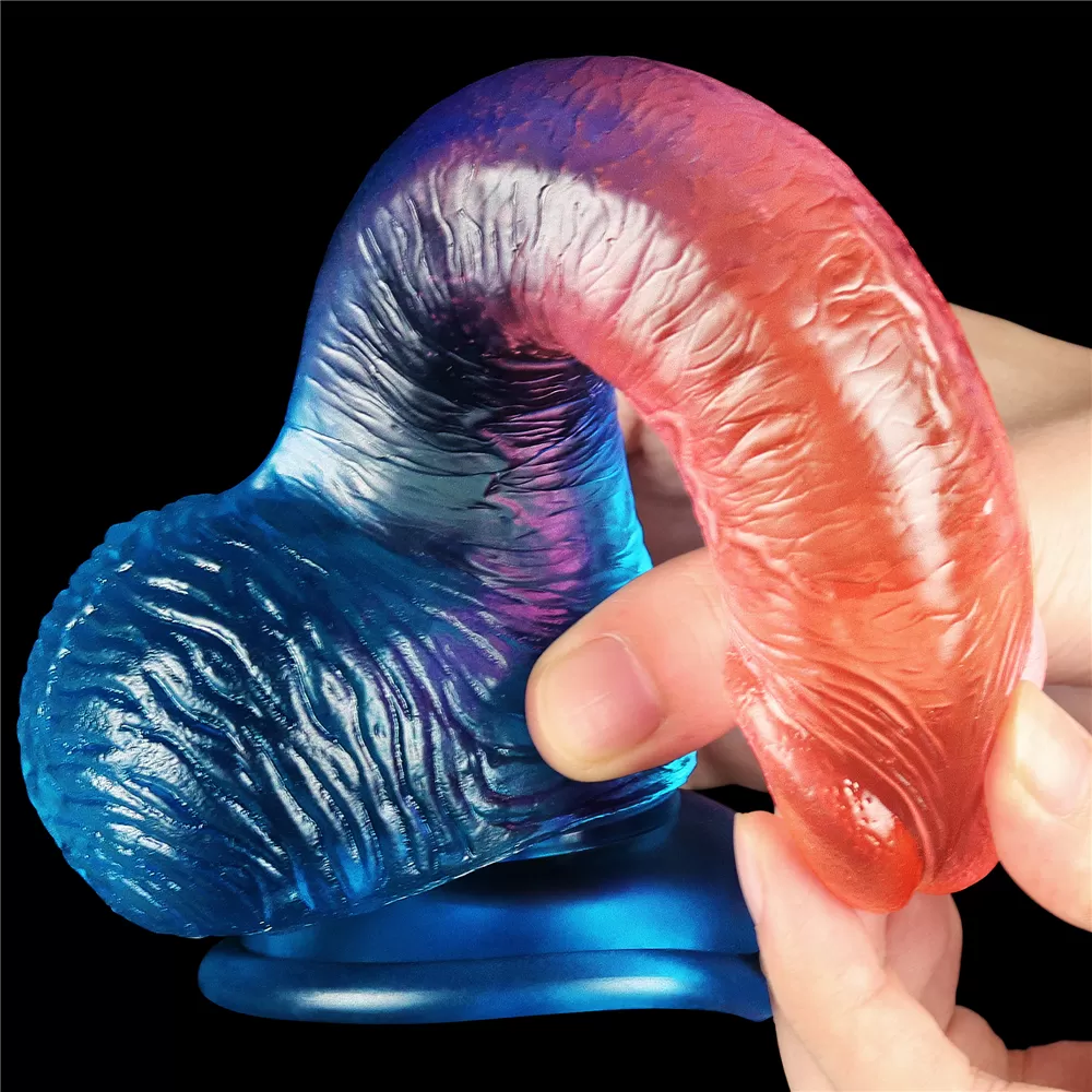 20 CM Anal Vajinal Kullanım Yumuşak Dokulu Jel Penis - Dazzle Studs detay